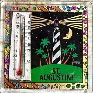 St Augustine Refrigerator Magnet Thermometer Florida Souvenir Travel Souvenir